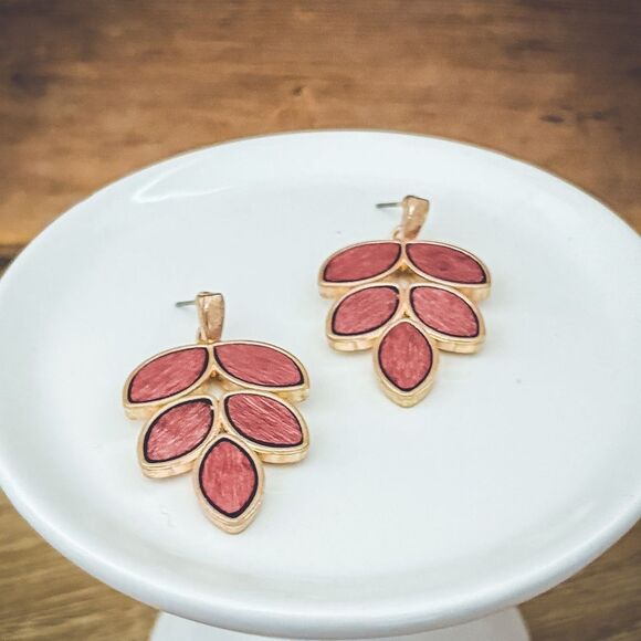 Leaf drop earrings M897 - Picture 2 of 6